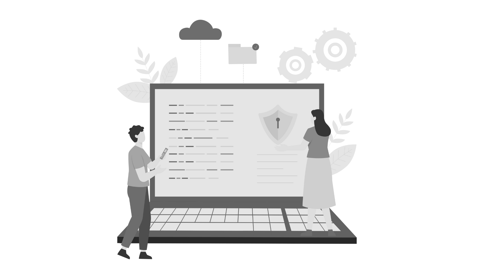 man and woman learning about system engineering