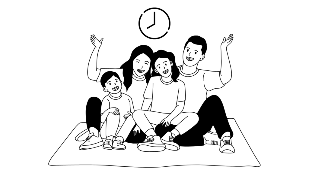 family having a quality time