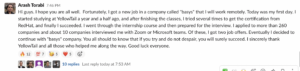 Arash Torabi announcement message