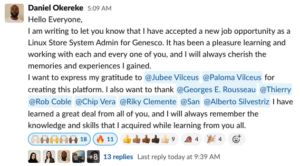 Daniel Okereke announcement message