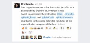 Ore Omoike announcement message