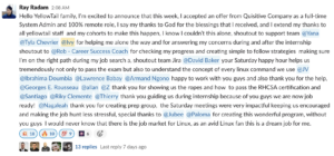 Ray Radam announcement message