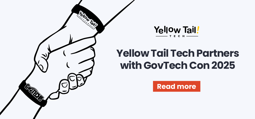 Yellow Tail Tech partners with GovTech Con 2025, signifying collaboration.